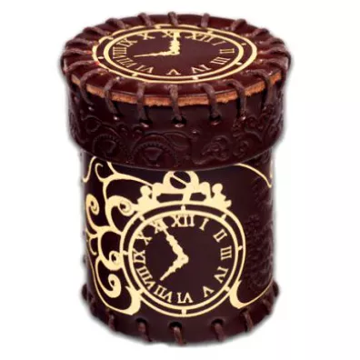 Q-Workshop Kubek skrzany Steampunk - brzowo-zoty