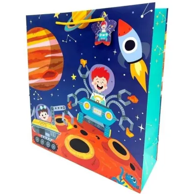 Fresh Torebka ozdobna matowa Astronauta 35x37x12cm
