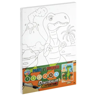 Malowanie po numerach - Dino zielony 29,7x19cm Grafix