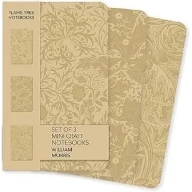 Flame Tree Zestaw 3 notatnik�w MINI Kaft William Morris