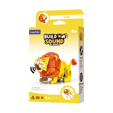 Puzzle 3D. Buduj i s�uchaj - Lew mierEdu