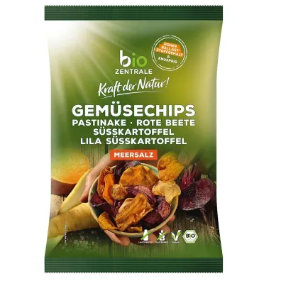 Bio-Zentrale Chipsy warzywne solone bezglutenowe 90 g Bio