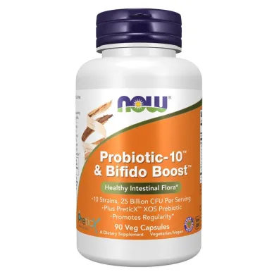 Now Foods Probiotic-10 i Bifido Boost - 25 Bilion suplement diety 90 kaps.