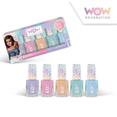 Zestaw pastelowych lakierw do paznokci 5szt. WOW00018 KIDS EUROSWAN