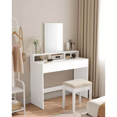 Songmics Biaa toaletka z lustrem 100 cm Glamour