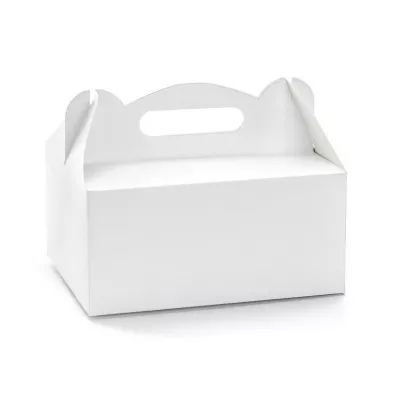 PartyDeco Ozdobne pude�ka na ciasto bia�e 10 szt.