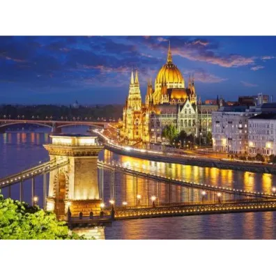 Puzzle 2000 el. Budapest view at dusk Castorland