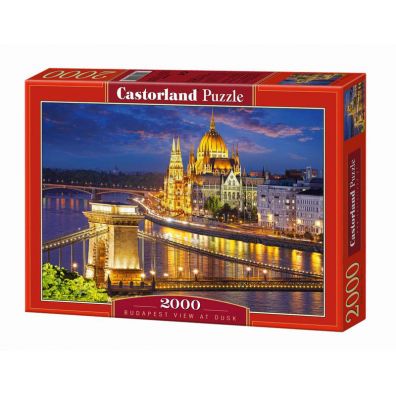 Puzzle 2000 el. Budapest view at dusk Castorland