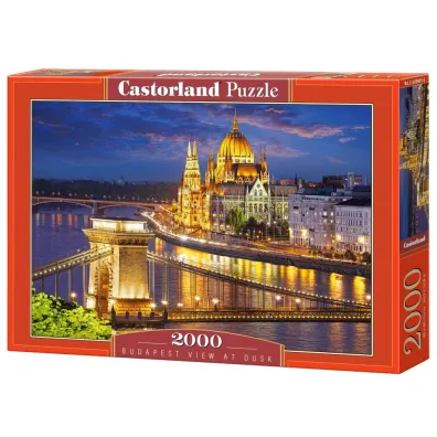 Puzzle 2000 el. Budapest view at dusk Castorland