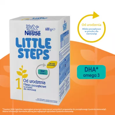Nestle Little Steps 1 Mleko pocz�tkowe dla niemowl�t od urodzenia 600 g