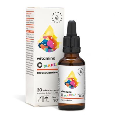 Aura Herbals Witamina C Dla Dzieci (100 mg) - krople Suplement diety 30 ml