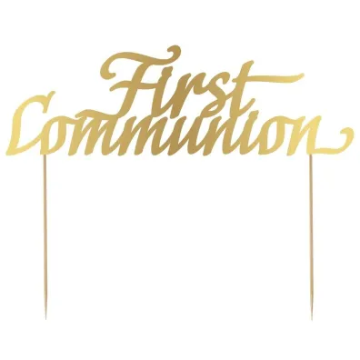 Godan Dekoracja papierowa na tort First Communion 20x14