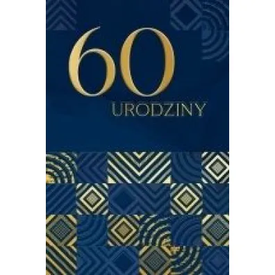 Karnet B6 LUX 60 urodziny, granatowe - Dl Kk