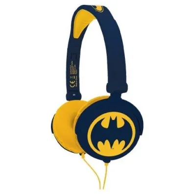 Sk�adane s�uchawki przewodowe stereo Batman z g�o�no�ci� bezpieczn� dla dzieci Lexibook HP015BAT