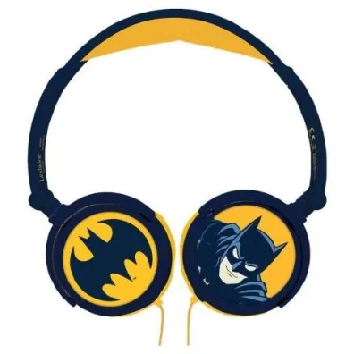Sk�adane s�uchawki przewodowe stereo Batman z g�o�no�ci� bezpieczn� dla dzieci Lexibook HP015BAT