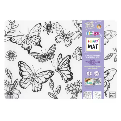 Funny Mat Transparent - Motylki. Mata do kolorowania wielokrotnego u�ytku Strigo