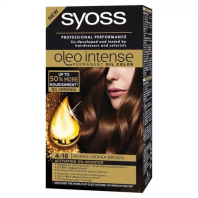 Syoss Oleo Intense farba do w�os�w trwale koloryzuj�ca z olejkami 4-18 Br�z Mokka