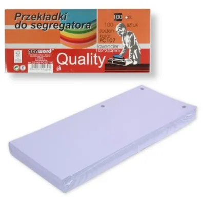 Penword Przek�adki do segregatora lavender 100 szt.