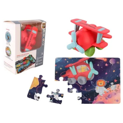 Auto puzzle 20 el. Przygoda drogowa - samolot Pro Kids