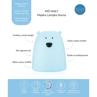Rabbit&Friends Lampka Mi� ma�y niebieski