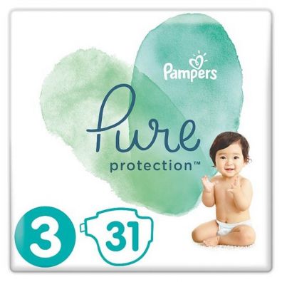 Pampers Pure Protection Pieluchy Midi 3 (6-10 kg) 31 szt.