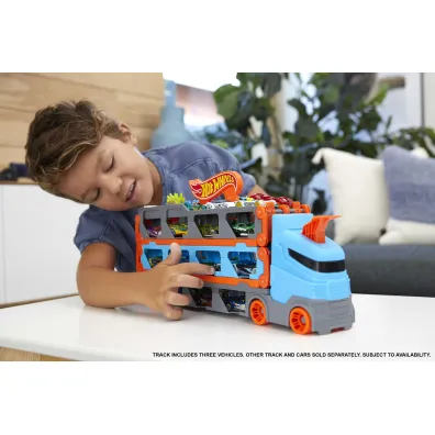 Hot Wheels. Ci�ar�wka Wy�cigowy transporter 2w1 Mattel