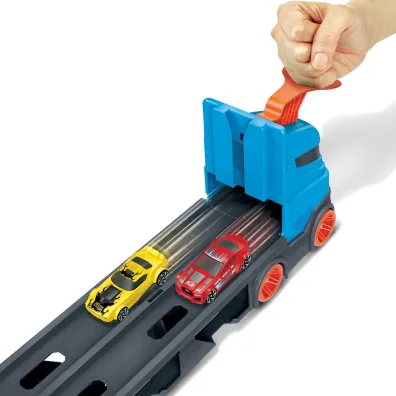 Hot Wheels. Ci�ar�wka Wy�cigowy transporter 2w1 Mattel