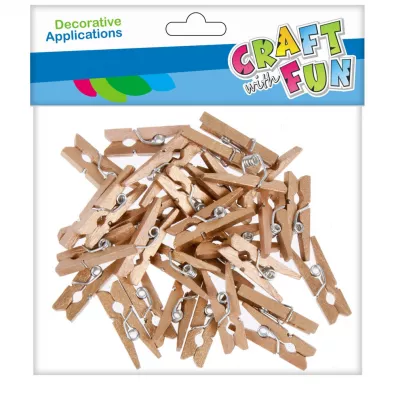 Craft with Fun Drewniane spinacze 30 szt.