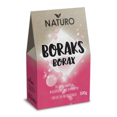 Naturo Boraks do zastosowania w gospodarstwie domowym 500 g