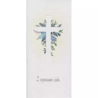 Karnet Kondolencje DL KON02 - Krzy�