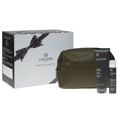 Collistar Zestaw Uomo �el pod prysznic + Mini pianka do golenia + Kosmetyczka 250 ml + 75 ml + 1 szt.