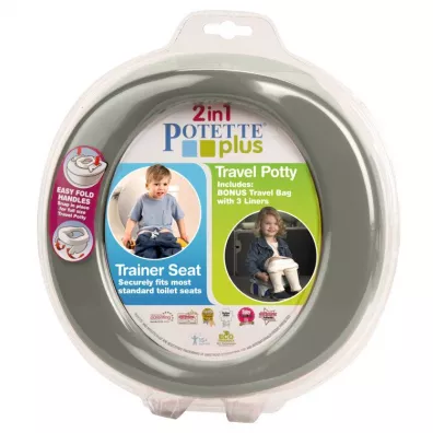 Potette Plus Nocnik dla dziecka i nak�adka na sedes 2w1, szary