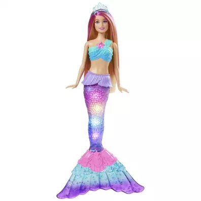 Barbie Malibu Syrenka Migoczce wiateka Lalka HDJ36 Mattel