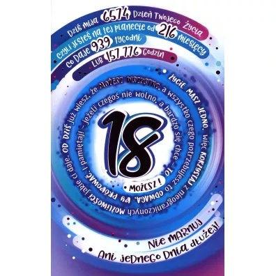 AbCard Kartka okoliczno�ciowa Urodziny 18 ST06