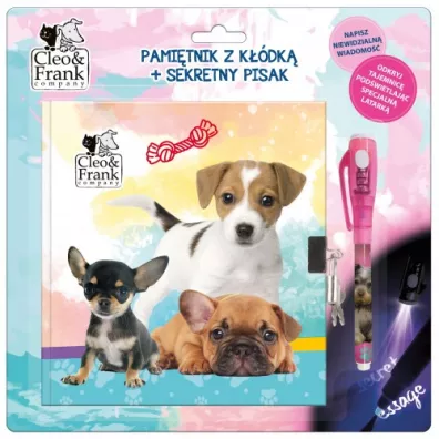 Derform Pami�tnik z k��dk� + sekretny pisak. Cleo i Frank. Pies