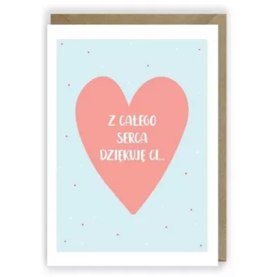 Cardie Kartka okoliczno�ciowa, eko koperta Dzi�kuj� K004