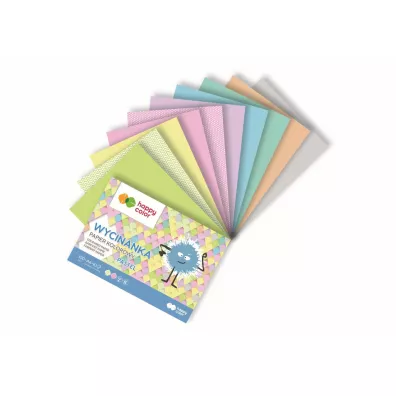 Happy Color Blok Wycinanka Pastel, A4, 100g, 10 arkuszy 10 kartek