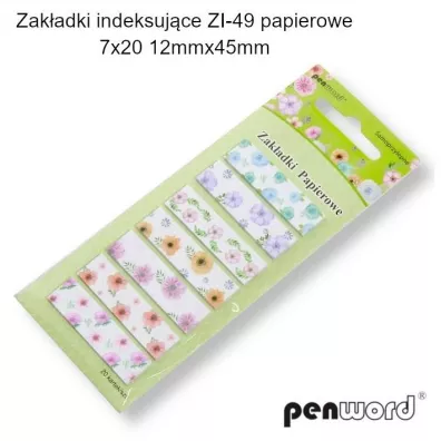 Penword Zak�adki indeksuj�ce papierowe 12x45mm 140 szt.