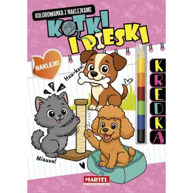 Modu�owa kredka. Kotki i pieski z naklejkami