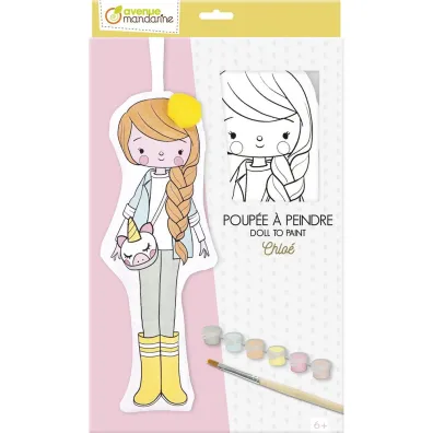 Lalka Chloe z materia�u do pomalowania Clairefontaine