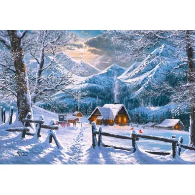 Puzzle 1500 el. �nie�ny poranek Castorland
