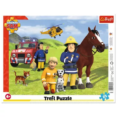 Puzzle ramkowe 25 el. Zawsze na stra�y Stra�ak Sam Trefl