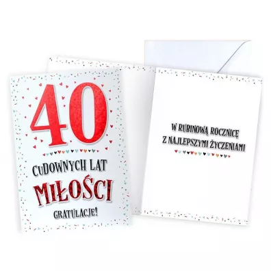 Kukartka Karnet Rocznica �lubu 40