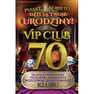 Yeku Karnet Urodziny 70 damskie