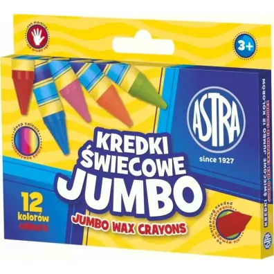 Astra Kredki �wiecowe Jumbo 12 szt.