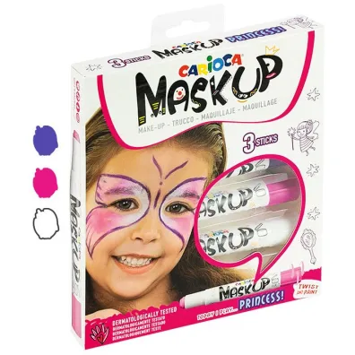 Carioca Kredki do twarzy MaskUP Princess 3 kolory