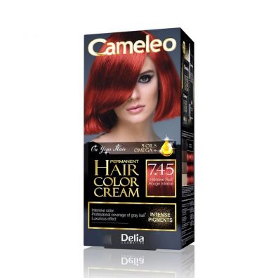 Cameleo Omega Permanent Hair Color Cream trwale koloryzujca farba do wosw 7.45 Intensive Red
