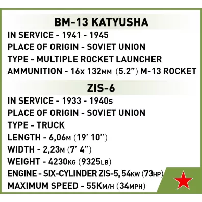 Historical Collection WWII BM-13 Katyusha ZIS-6 440 elementy 2280