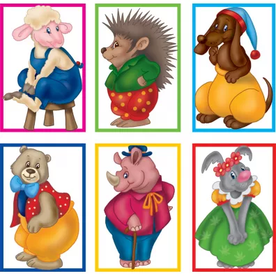 Puzzle Klocki obrazkowe 6 El Mix Wzor ADAMIGO 3440