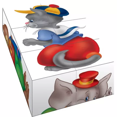 Puzzle Klocki obrazkowe 6 El Mix Wzor ADAMIGO 3440